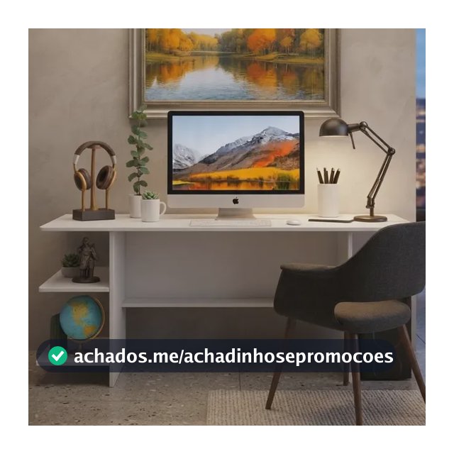 Escrivaninha Mesa Office Estudo Trabalho Estilo Industrial Branco