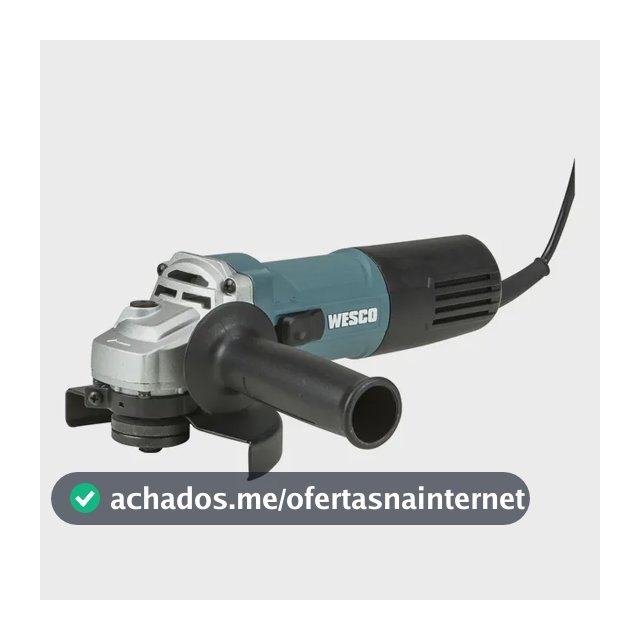 Esmerilhadeira Angular Wesco WS4750 900W 125mm Trava de Eixo