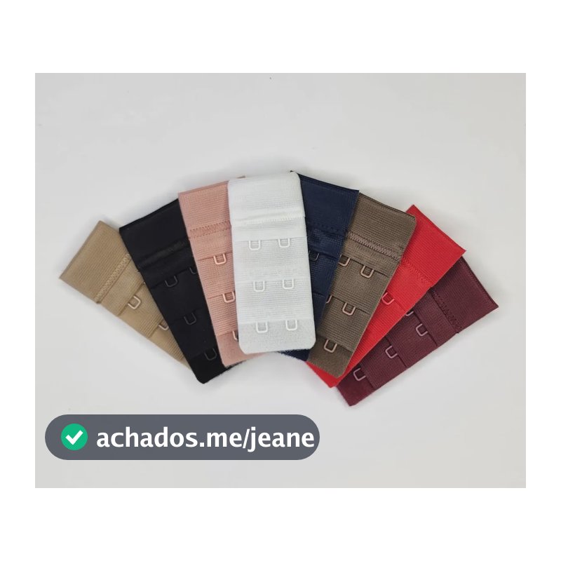 Kit Com 8 Extensores De Sutiã - Cores Variadas Branco