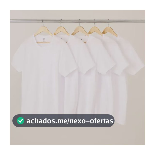 Kit Com 5 Camisetas Masculinas Básicas Hering