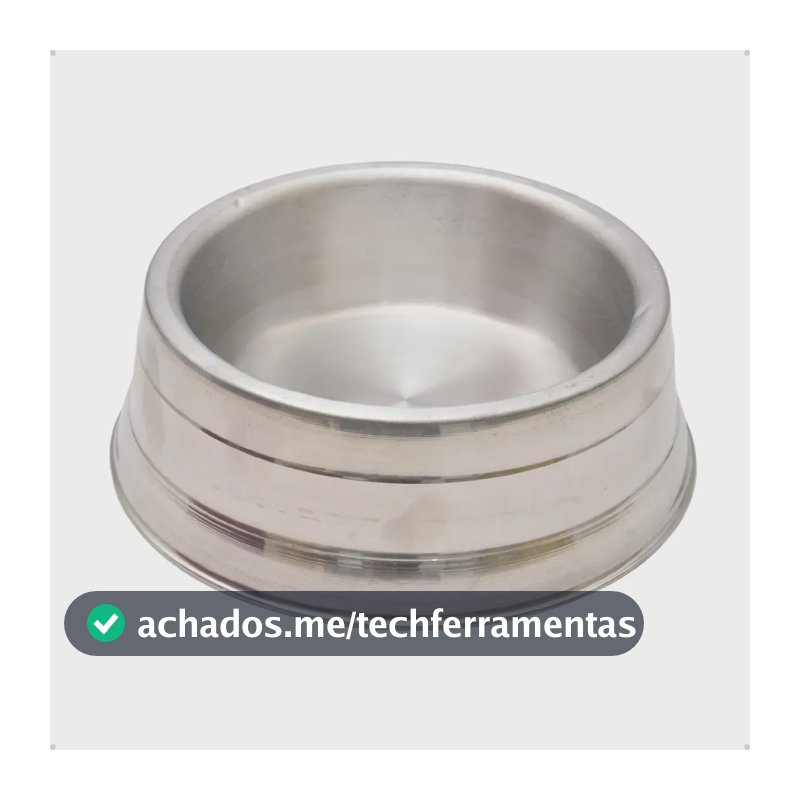 Comedouro Alumínio Pesado Cachorro Pote Ração Médio 1250ml