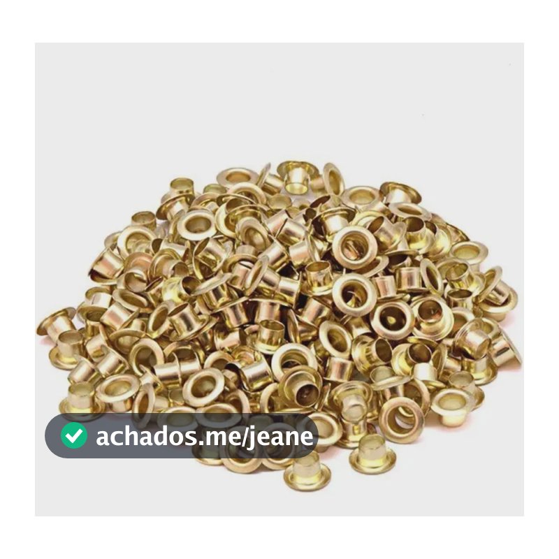 Ilhós 54 Dourado Sem Arruela P/ Bolsas E Cintos - 500 Und