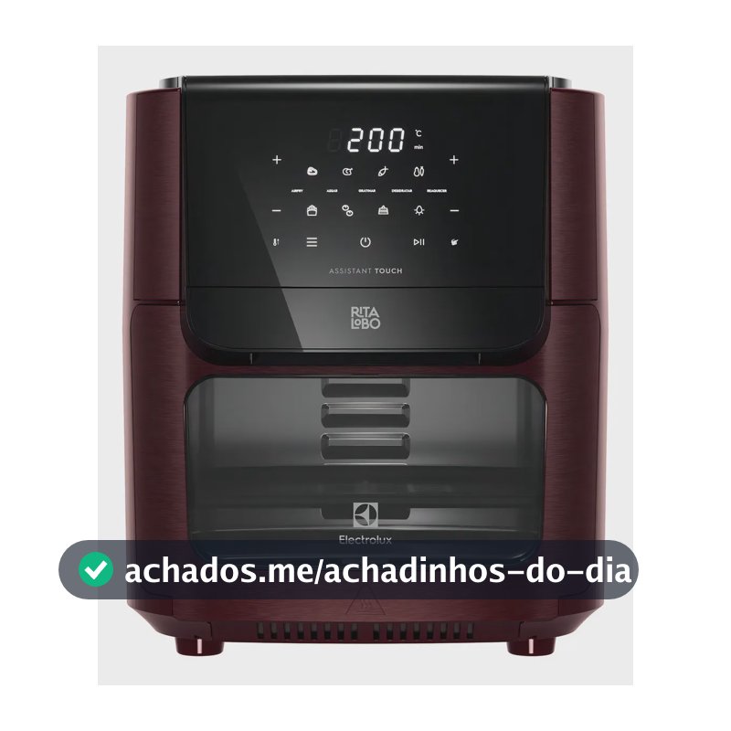Fritadeira Air Fryer Oven Electrolux por Rita Lobo 12L Digital Vermelha Escura Experience 1700W EAF86