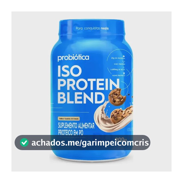 Whey protein Probiótica Iso Blend em pó sabor Cookies and cream x 900g