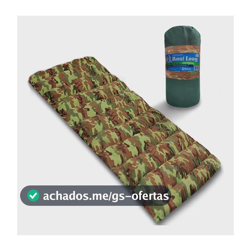 Colchonete Camping Acampar Solteiro Compacto Para 1 Pessoa Verde Não Se Aplica