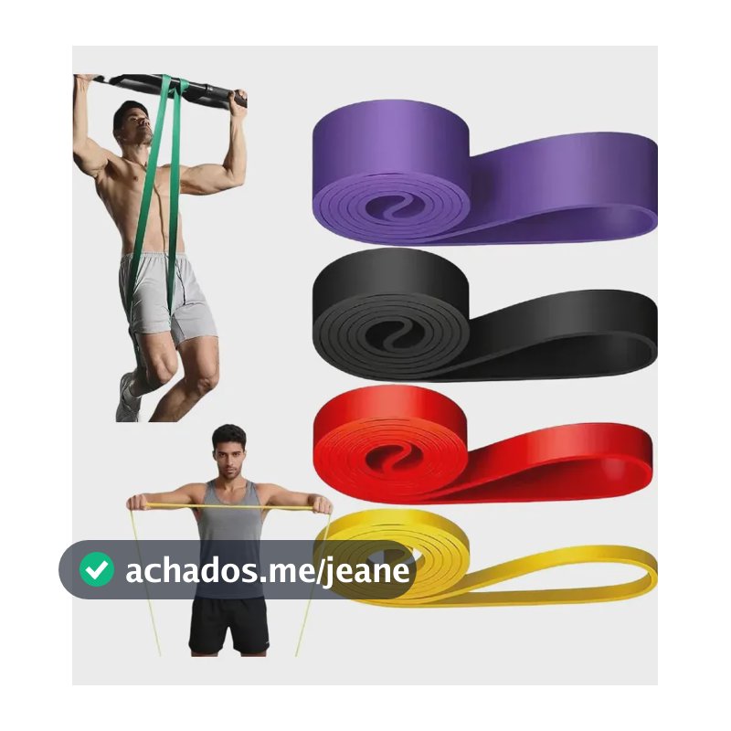 Elastico Treino Exercicio Academia Fitness Super Band Cinto Amarelo