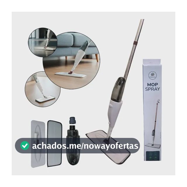 Mop Spray Com Reservatório Verocasa Para Limpeza Fácil Branco