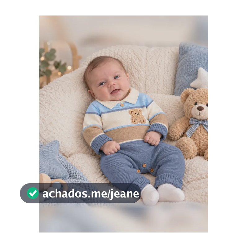 Macacão Para Bebê Menino Charme 0 A 3 Meses Multicolorido P 0 A 3 Meses