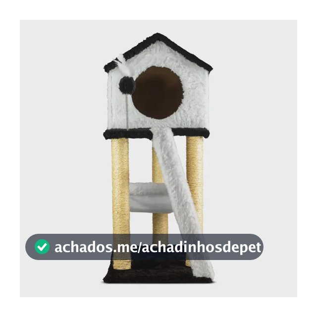 Arranhador Gato Casa Dois Andares com rede E Escada Cor Frajola