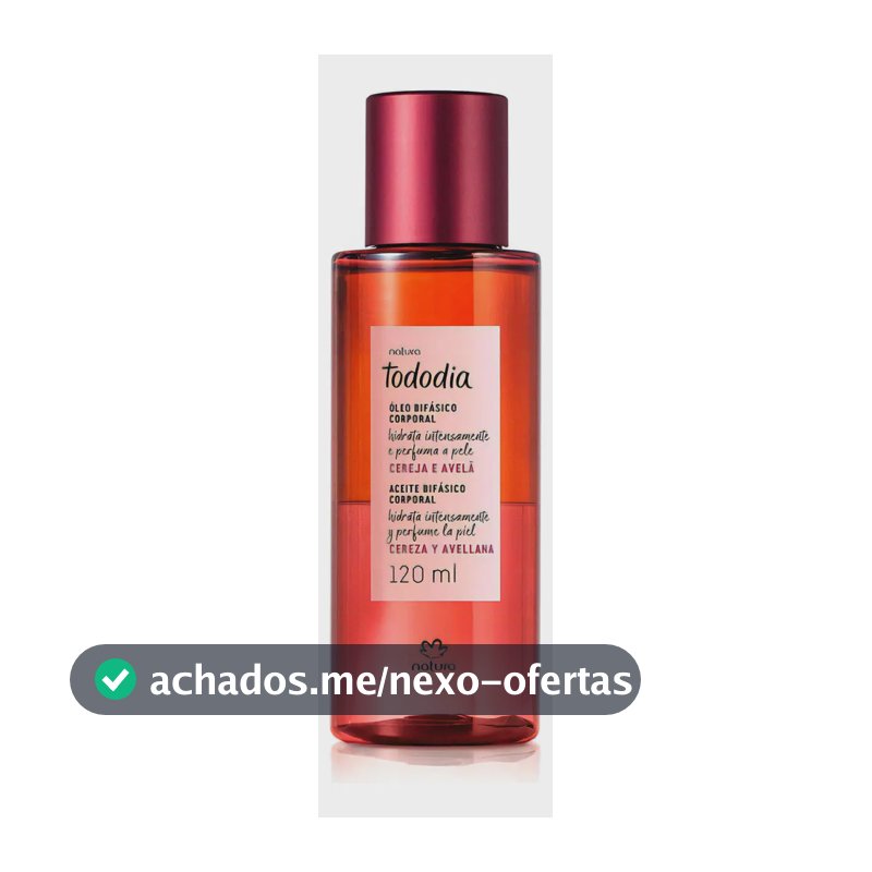 Óleo Corporal Bifásico Tododia Cereja E Avelã 120ml
