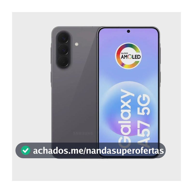 Celular Samsung Galaxy A57 5G 256GB, 8GB RAM, Recursos AI - Cinza