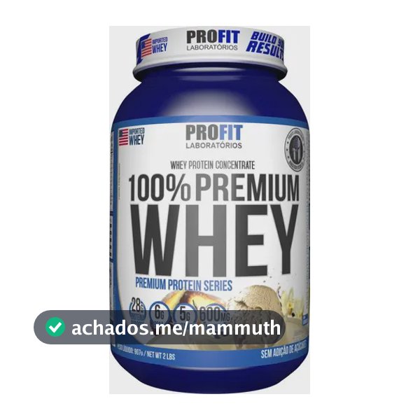 100% Whey Premium - 907g Baunilha - Profit