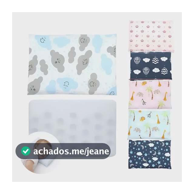 Travesseiro De Bebê Antissufocante + Fronha 100% Algodão