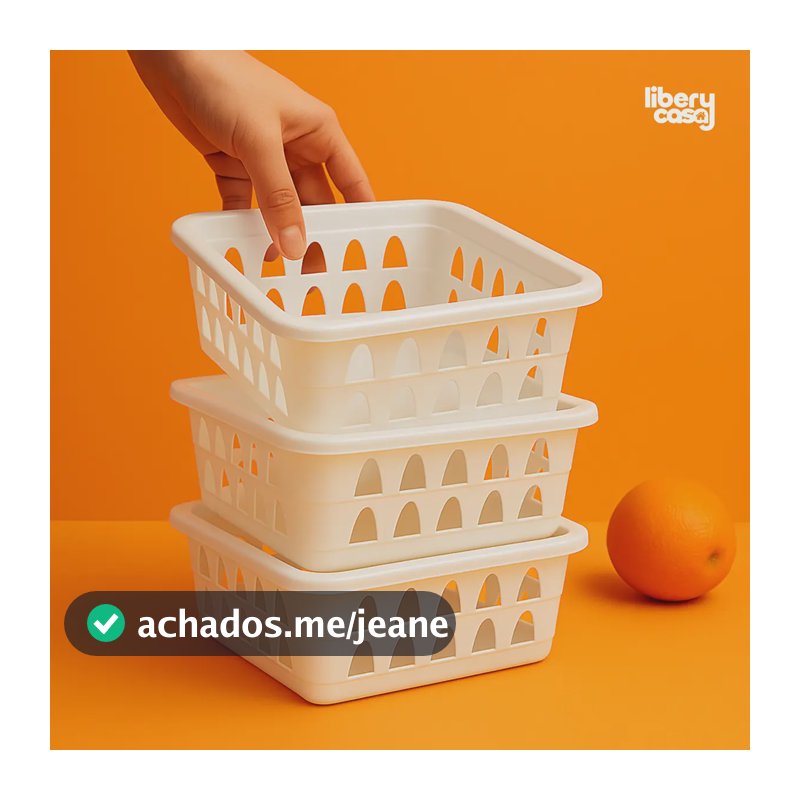 Kit 10 Cestos Organizador De Plástico Branco Multiuso Gaveta