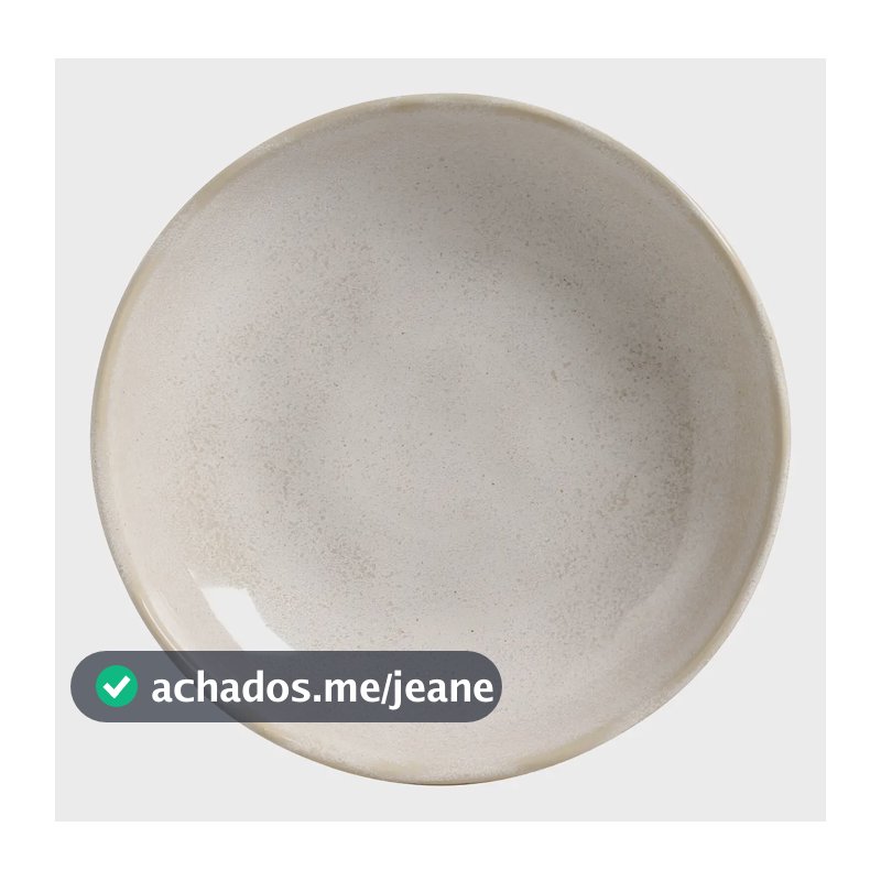Conjunto Com 6 Pratos Fundo Bio Latte Ø22,5CM 830ML Porto Brasil