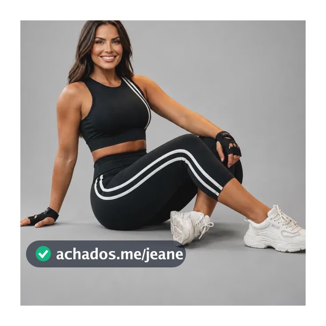 Conjunto Feminino Academia Legging Corsário E Top Fitness Preto Liso G