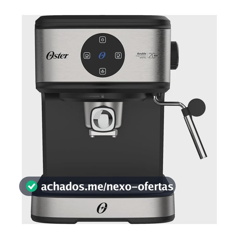 Cafeteira Espresso Double Digital Oster Cor Aço escovado e Preto