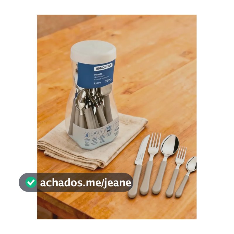 Faqueiro Tramontina Aço Inox 20 Peças Jogo Talheres Presente Cinza