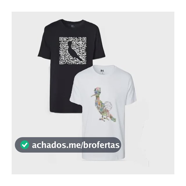 Kit 2 Camisetas Algodão Estampa Pica-pau Reserva Branco P
