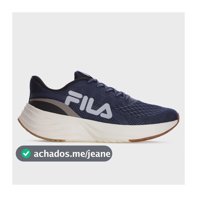 Tênis Fila Corrida Estável Amortecimento Caminhada Azul Azul 40 Br