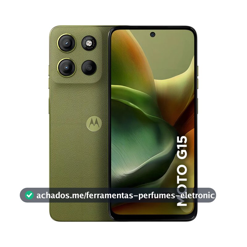 Smartphone Motorola Moto G15 256gb 4GB RAM + 8GB RAM Boost Camera 50mp Verde