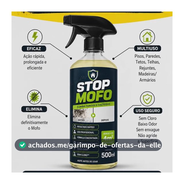 Kit Stop Mofo 500ml + Borrifador Zero Mofo Fungos Bolor