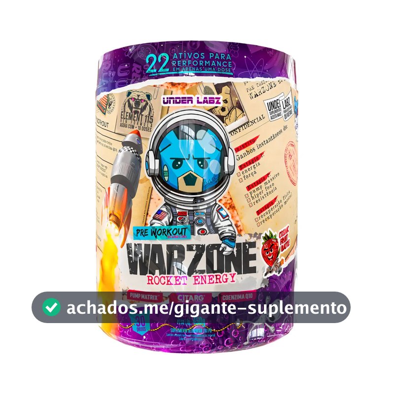 Pré Treino Warzone Pote 450g Under Labz Cosmic Fruit Battle
