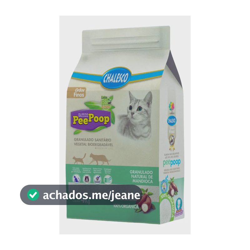 Granulado Sanitário Mandioca Bio Peepoop Fina 4kg Biodegradável