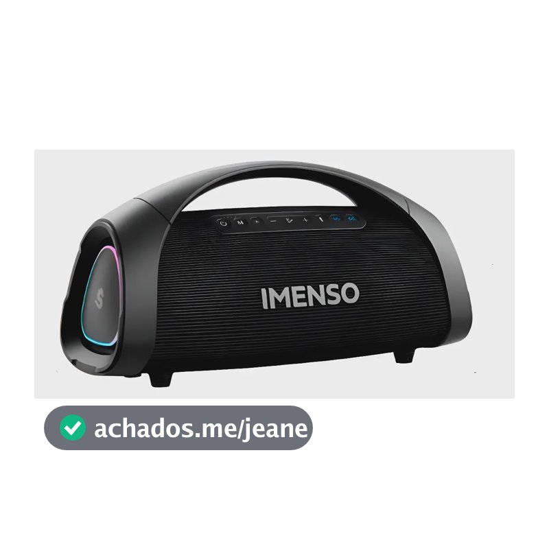 Caixa De Som Imenso X73 200w Bluetooth Ipx6 Rgb Preto 127/220v