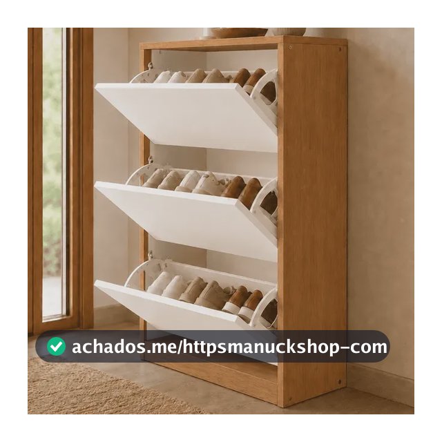 Organizador De Sapatos Sapateira 3 Prateleiras Para Quarto Off-white