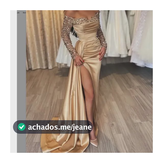 Vestido De Gala Sexy De Manga Larga Con Abertura For Mujer P