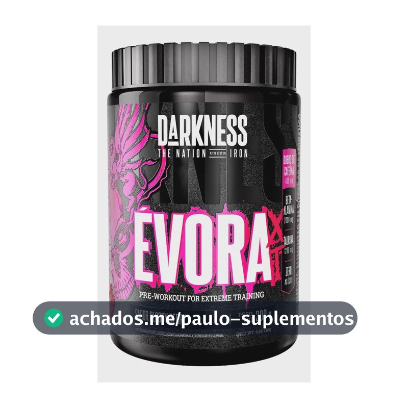 Suplemento em pó Darkness Pré Treino Évora sabor Bloody Berry x 300g