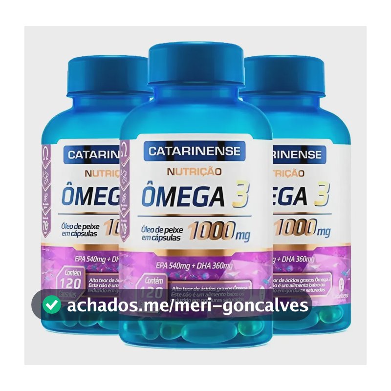 3x Ômega 3 Original Catarinense Pharma 1000mg 120 Cápsulas Bld67678c