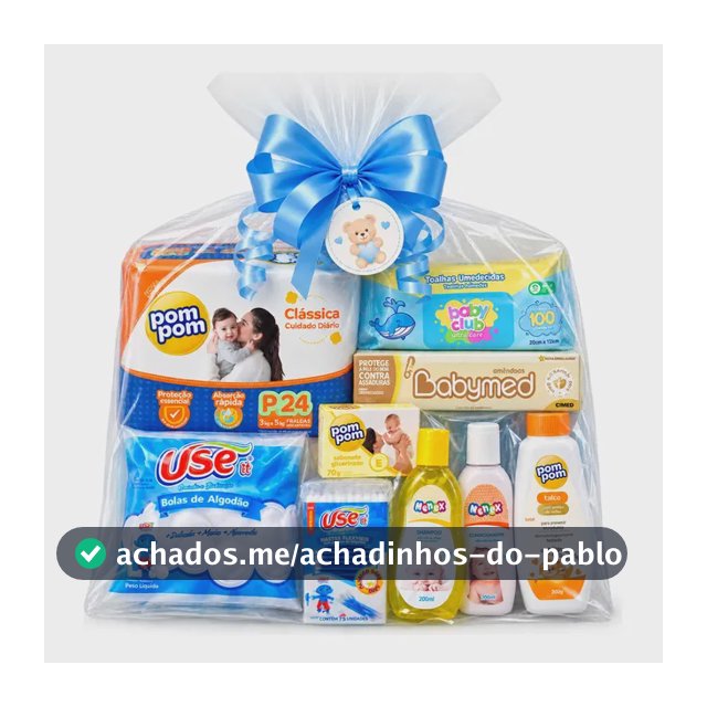 Kit Chá De Bebê Fraldas E Mimo Kit Higiene Azul