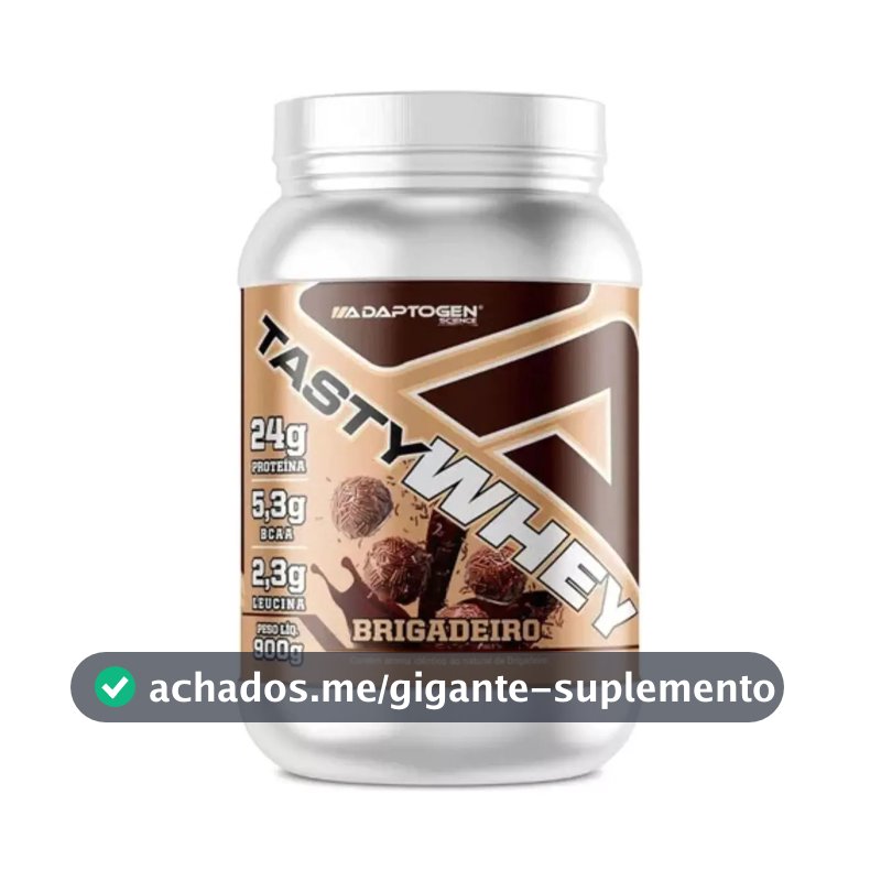 Suplemento Tasty Whey 3w Gourmet Whey Protein Adaptogen Science Pote 900g Sabor Brigadeiro