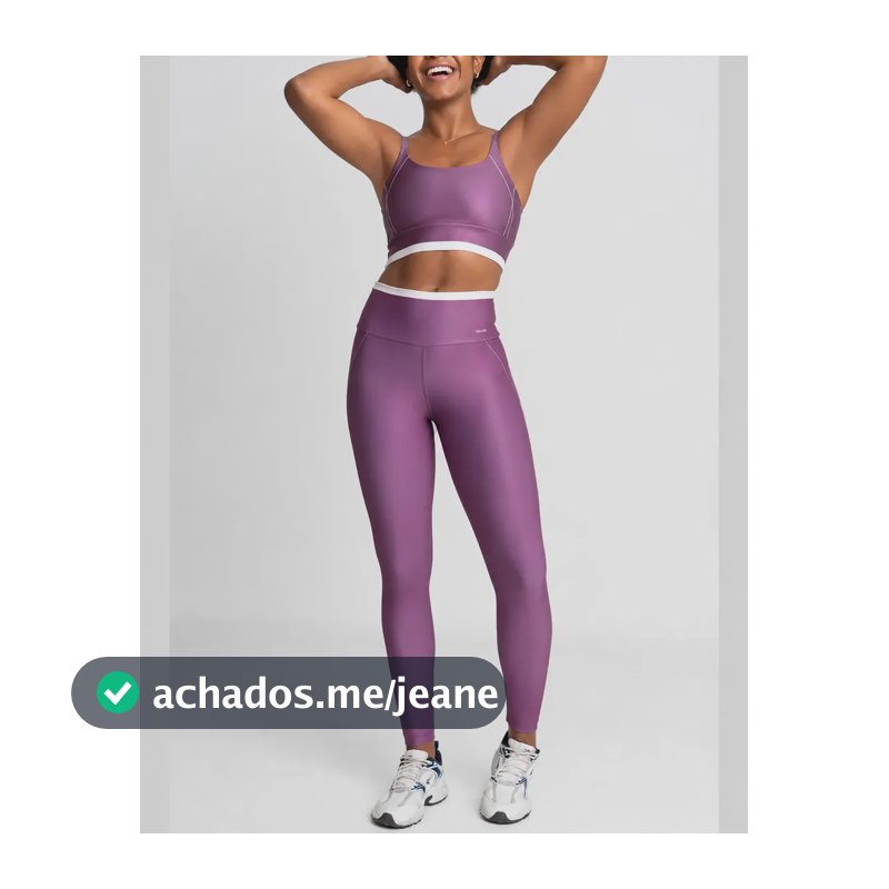 Conjunto Legging E Top Alcinha Para Academia Feminino Uva Rosada Liso G