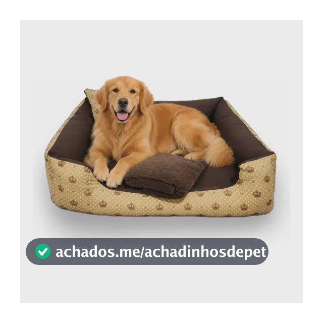 Cama Berço Grande 70x70 Gv Enxovais Caminhas Pet Marrom com Manta e Travesseiro