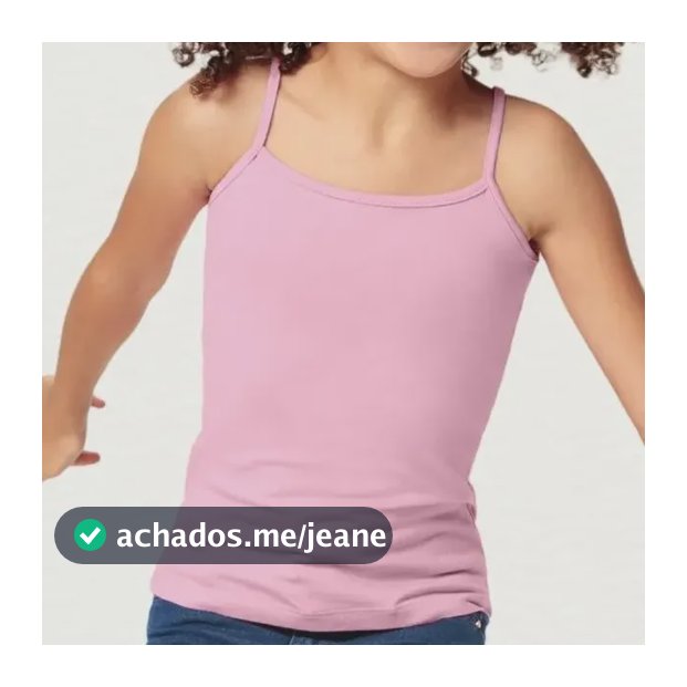 Kit 3 Blusas Regata Infantil Menina Blusinha Basica Malwee Rosa Preto Branco Malwee 12