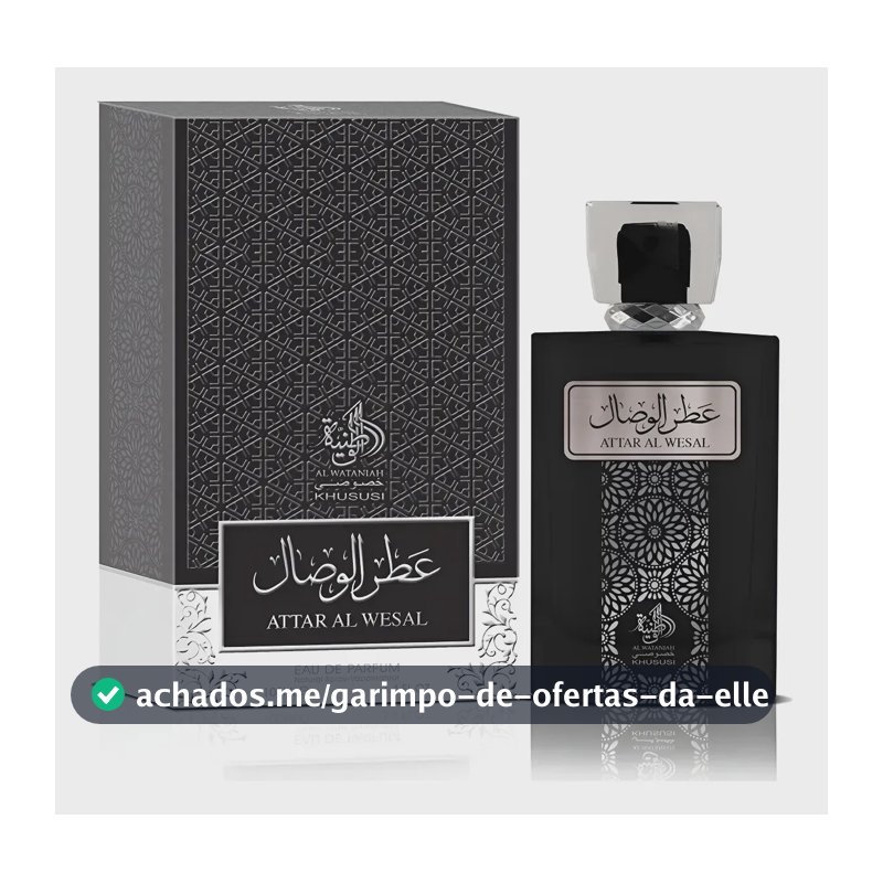 Perfume árabe attar al wesal árabe masculino 100 ml Hannity Cosmeticos