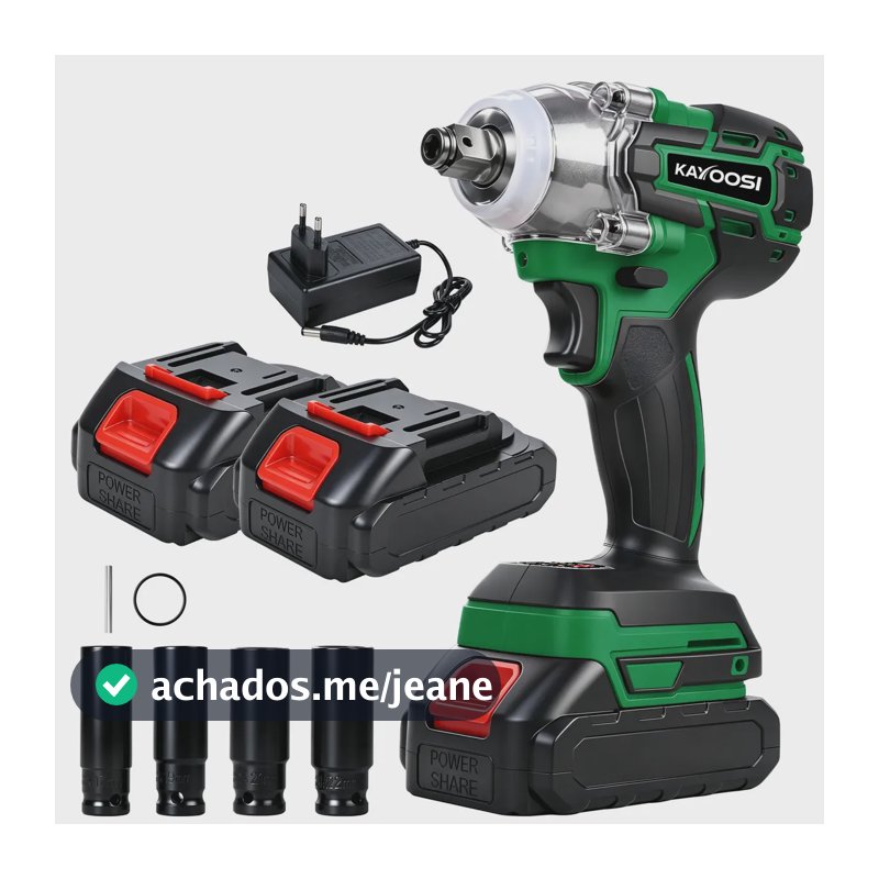 Chave De Impacto Elétrica Com 2 Baterias Brushless