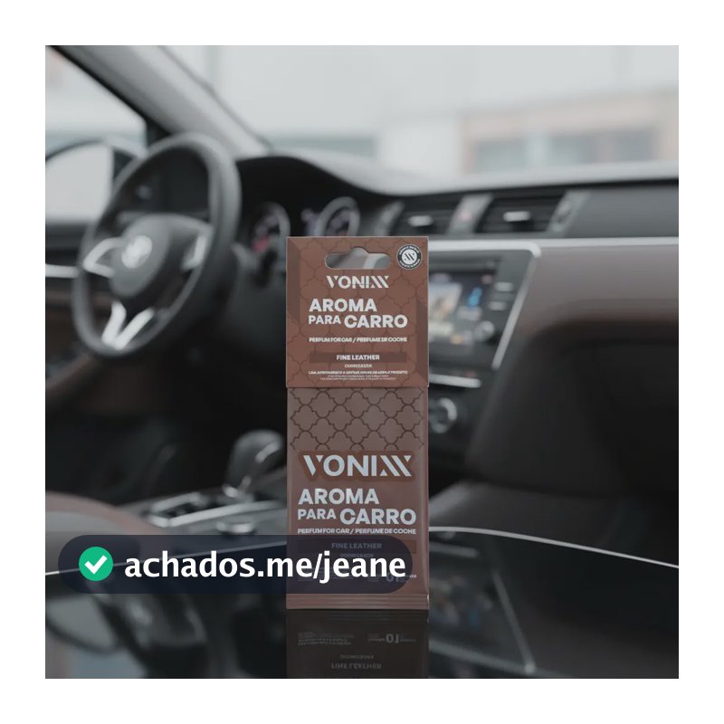 Aroma Carro Vonixx Cheirinho Odorizador Varias Fragrâncias Marrom Fine Leather