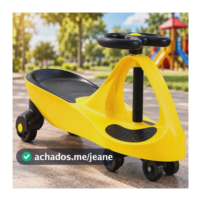 Carrinho Rolema Infantil Menino Menina Balanço Gira Gira 360 Amarelo