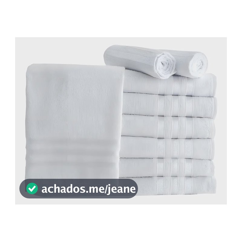 Toalha de Rosto Casa Linda 100% Algodão Kit 10 Para Salão Branco 45x70cm