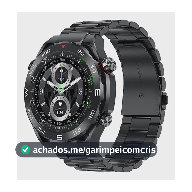 Smartwatch Bazik Prime WATCH Ultimate de 51mm com Tela AMOLED, GPS e NFC