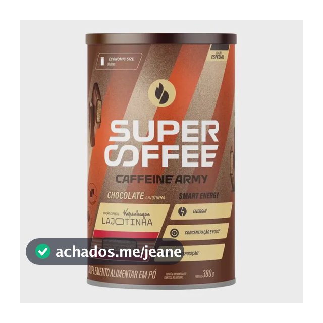 Cafeína Caffeine Army Supercoffee Classic Size em pó sabor Lajotinha x 380g