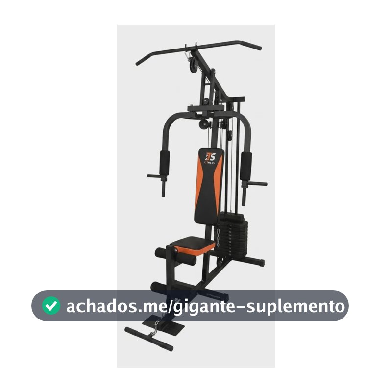 Estação de Musculação ITS Fitness para Treino Residencial Completo 45kg