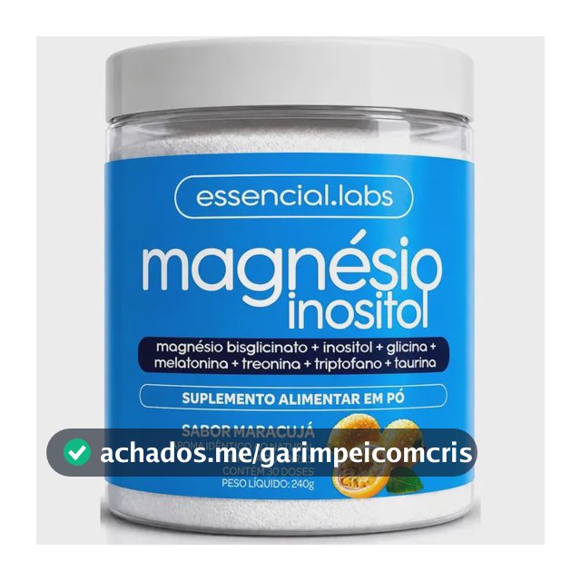 MAGNÉSIO INOSITOL - Fórmula Exclusiva com Magnésio Bisglicinato, Inositol, Glicina, Melatonina, Treonato, Triptofano e Taurina - 240g