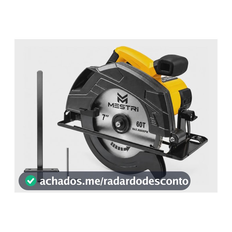 Serra Circular Elétrica Mestri 185mm 1100w Cor M-212 Amarelo