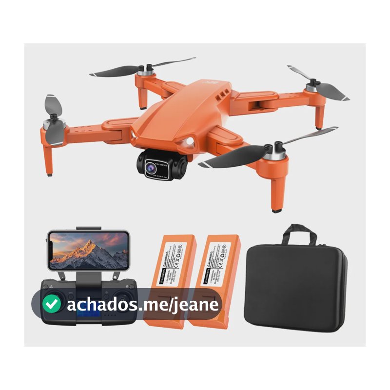 Mini Drone L900 Pro Se Com Câmera 8k Gps 5ghz 2 Baterias Laranja