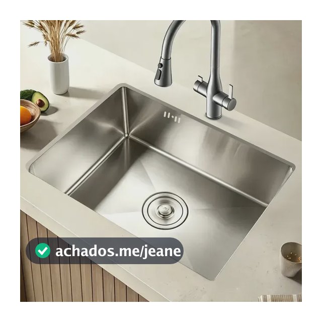 Cuba Pia de Cozinha Gourmet Inox Aço Inoxidável Anti-ruído com Cesto Escorredor Acessórios e Válvula de Drenagem Alta Durabilidade WINDA